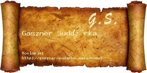 Gaszner Sudárka névjegykártya